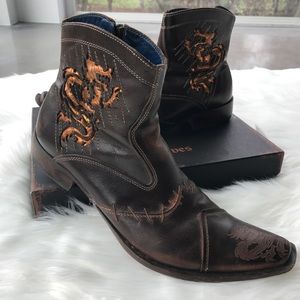 Mark Nason Zip Ankle Boots. Made in Italy.